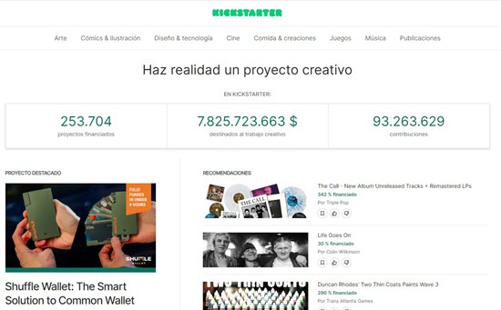 Crowdfunding de recompensas_kickstarter
